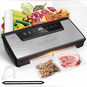 Vacuum Sealer Machine, 5 Easy Modes for Dry/Moist Food Storage/Sous Vide, Gray
